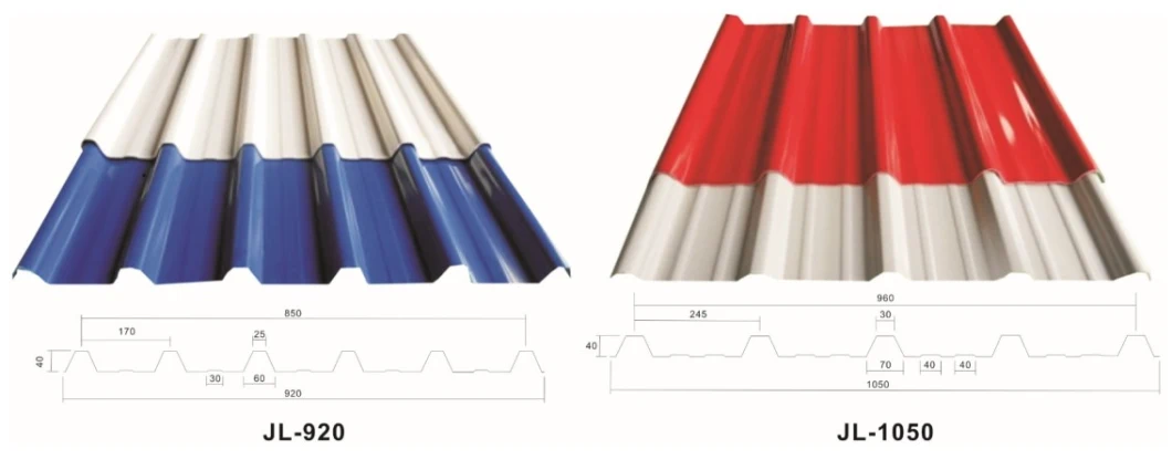 Three Layer Apvc/UPVC Corrugated Roofing Sheet