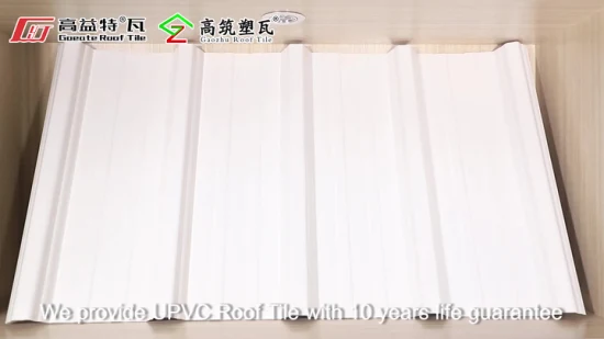 Material de Construção Painel de Plástico Leve Isolamento Térmico Trapezoidal Telha UPVC Telhado de PVC Corrugado/Tela de Telhado